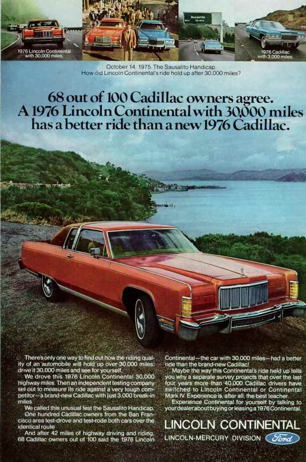1976 Lincoln Auto Advertising